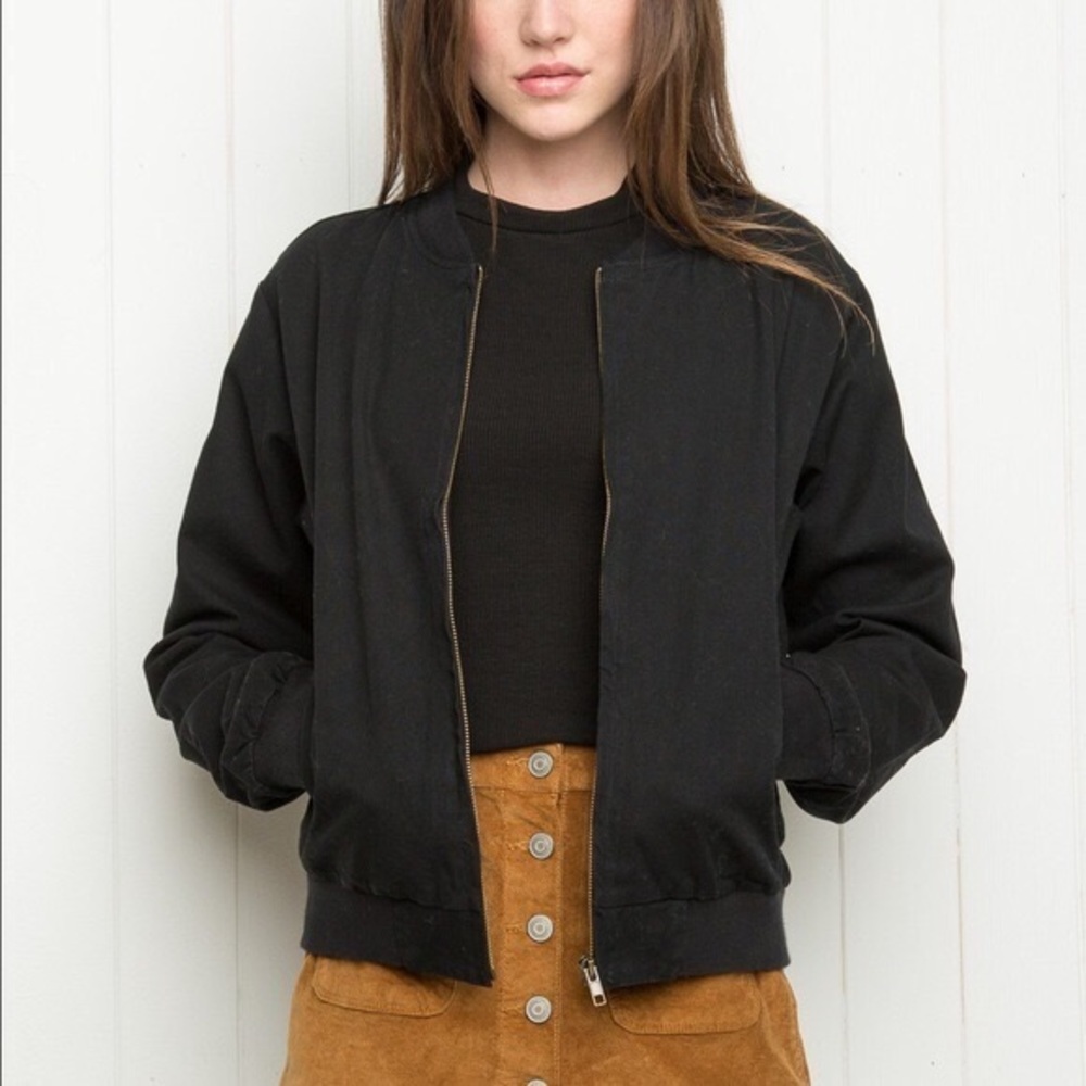 BLACK BRANDY MELVILLE JACKET W ZIPPER NWOT